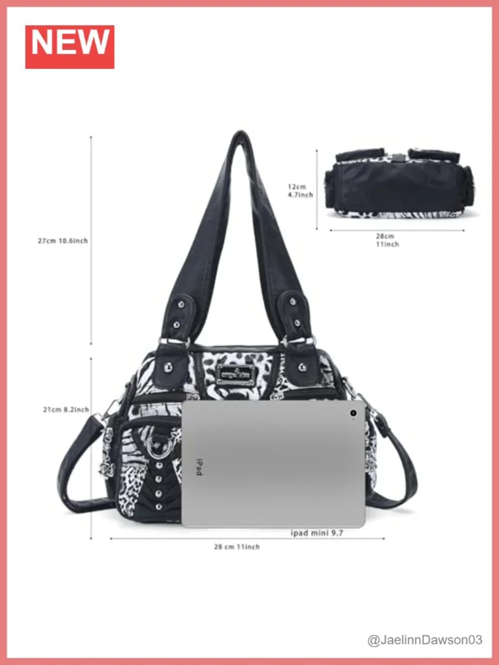 Soft Washed Vegan Leather Hobo Purse with Multiple Pockets - Crossbody Shoulder